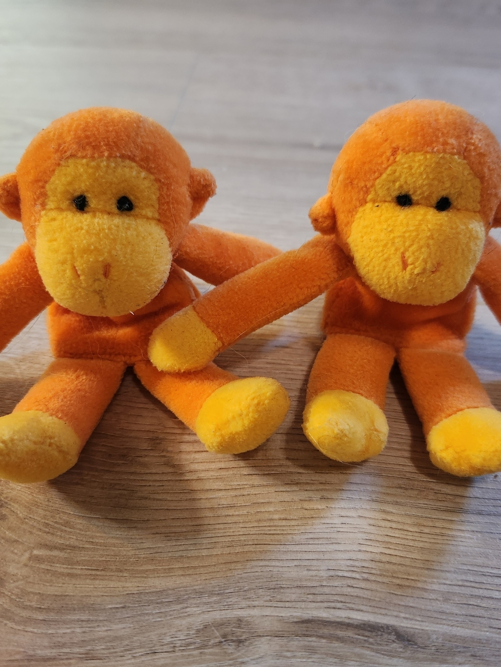Gymboree Orange and Yellow Plush Monkey Finger Puppet Pair